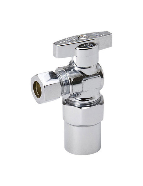 ProLine 1/2 in. Comp X 3/8 in. Comp Chrome Plated Angle Stop