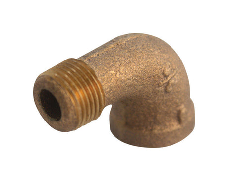 JMF Company 1-1/4 in. FPT X 1-1/4 in. D MPT Red Brass 90 Degree Street Elbow