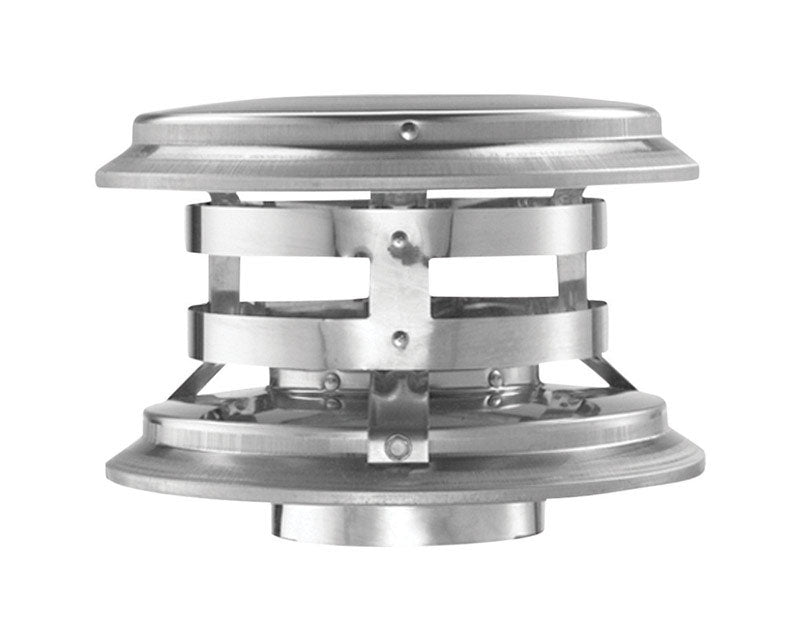 DuraVent 3 in. D Galvanized/Stainless Steel Twist Lock Termination Cap