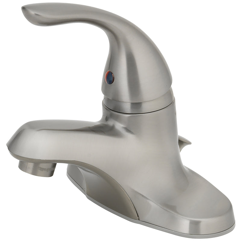 OakBrook Brushed Nickel Single-Handle Bathroom Sink Faucet 4 in.