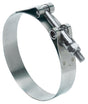 Ideal 2 in to 2.31 in. SAE 200 Silver Hose Clamp With Tongue Bridge Stainless Steel Band T-Bolt