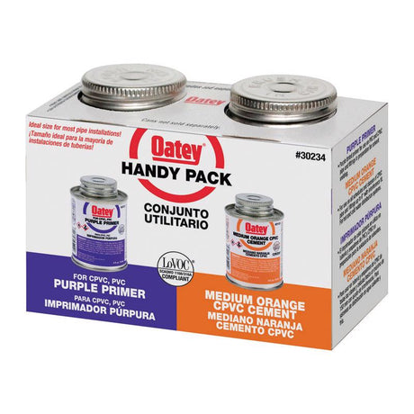 Oatey Handy Pack Orange Primer and Cement For CPVC/PVC 4 oz