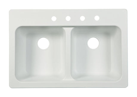 Franke Kindred Tectonite Dual Mount 33 in. W X 22 in. L Two Bowls Kitchen Sink