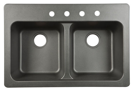 Franke Kindred Tectonite Dual Mount 33 in. W X 22 in. L Two Bowls Kitchen Sink