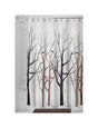 iDesign 72 in. H X 72 in. W Frosted Bare Trees Shower Curtain Polyester