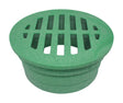 NDS 3 in. Green Round Polyethylene Drain Grate