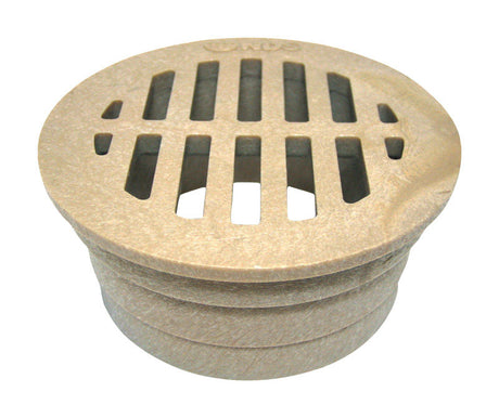 NDS 3 in. Sand Round Polypropylene Drain Grate
