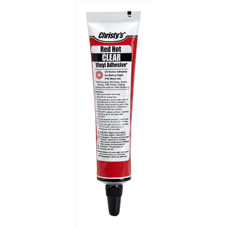 Christy's Red Hot Clear Adhesive and Sealant For PVC/Vinyl 1.5 oz