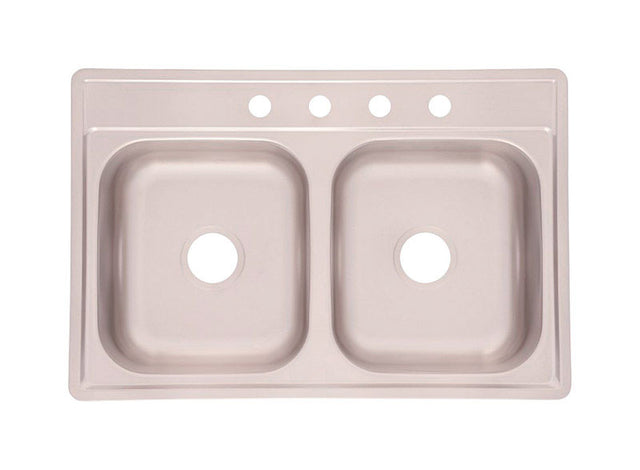 Franke Kindred Stainless Steel Top Mount 33 in. W X 22 in. L Two Bowls Kitchen Sink