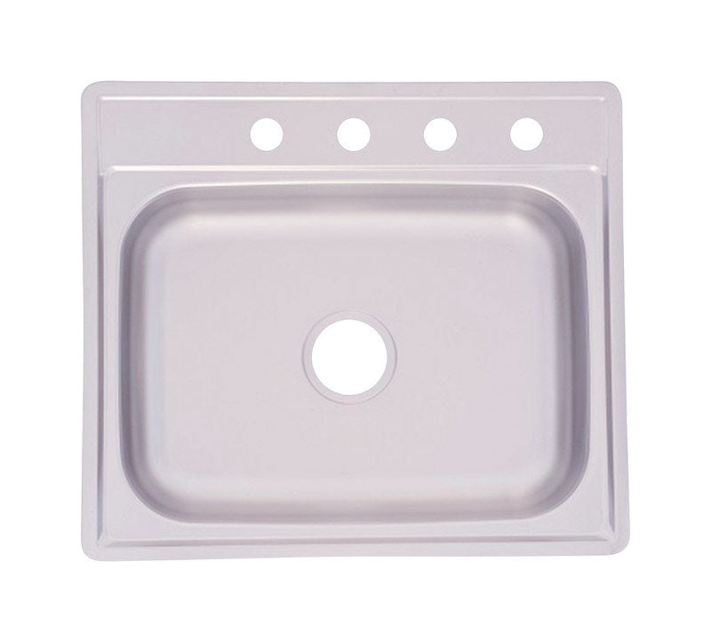 Franke Kindred Stainless Steel Top Mount 25 in. W X 22 in. L One Bowl Kitchen Sink