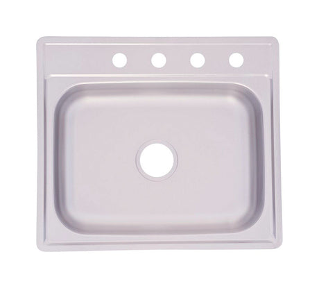 Franke Kindred Stainless Steel Top Mount 25 in. W X 22 in. L One Bowl Kitchen Sink