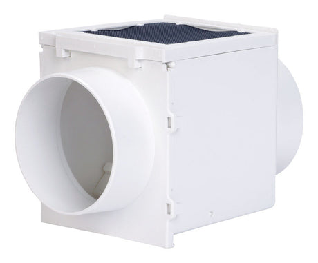 Deflect-O Jordan 5.88 in. L X 4 in. D White Plastic Heat Diverter