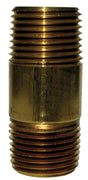 JMF Company 1/8 in. MPT Red Brass Nipple 3 in. L