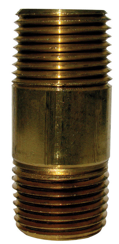JMF Company 1/4 in. MPT Red Brass Nipple 3-1/2 in. L