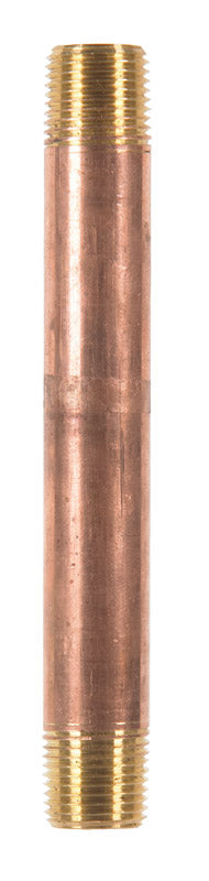 JMF Company 1/2 in. MPT X 1/2 in. D MPT Brass Nipple 6 in. L