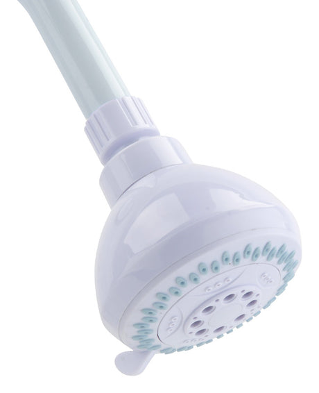 OakBrook White PVC 3 settings Wallmount Showerhead 1.8 gpm
