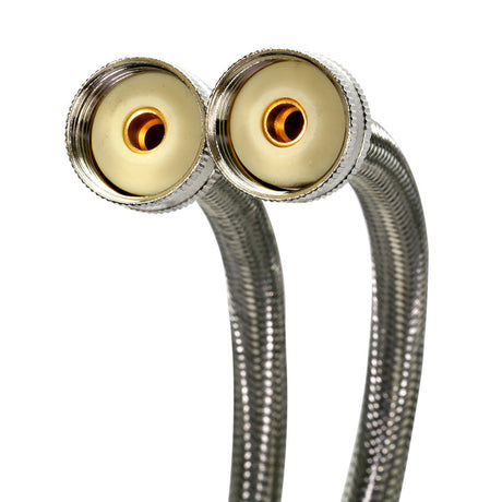 Fluidmaster 3/4 in. Hose Thread X 3/4 in. D Hose Thread 60 in. Stainless Steel Washing Machine Suppl