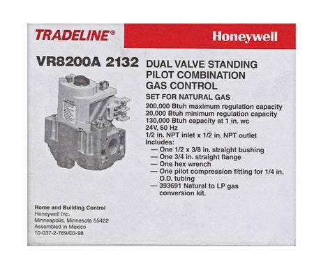 Honeywell 0.5 in. Stainless Steel Gas Valve