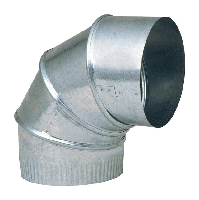 Imperial 4 in. D X 4 in. D Adjustable 90 deg Galvanized Steel Furnace Pipe Elbow