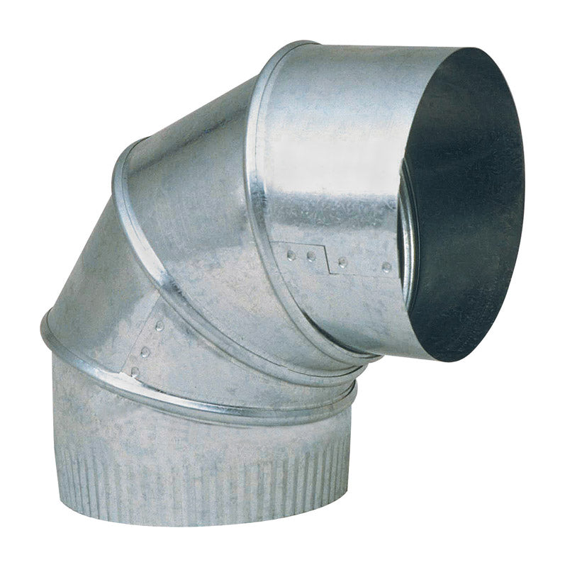 Imperial 6 in. D X 6 in. D Adjustable 90 deg Galvanized Steel Furnace Pipe Elbow