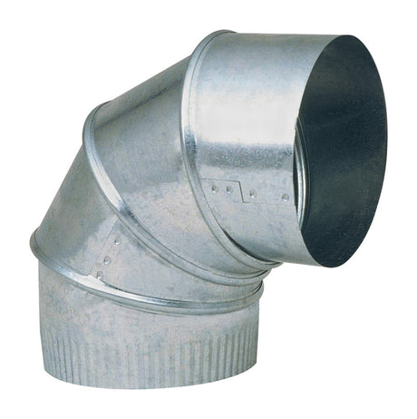 Imperial 6 in. D X 6 in. D Adjustable 90 deg Galvanized Steel Furnace Pipe Elbow