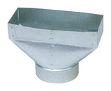 Imperial 10 in. H X 6 in. W Silver Galvanized Steel Register Boot