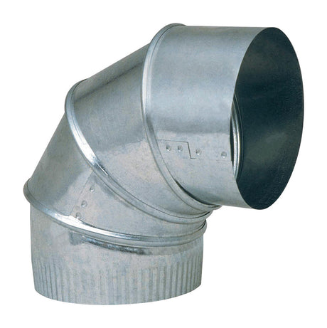 Imperial 7 in. D X 7 in. D Adjustable 90 deg Galvanized Steel Furnace Pipe Elbow