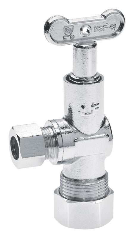 ProLine 5/8 in. Comp X 3/8 in. Comp Chrome Angle Valve