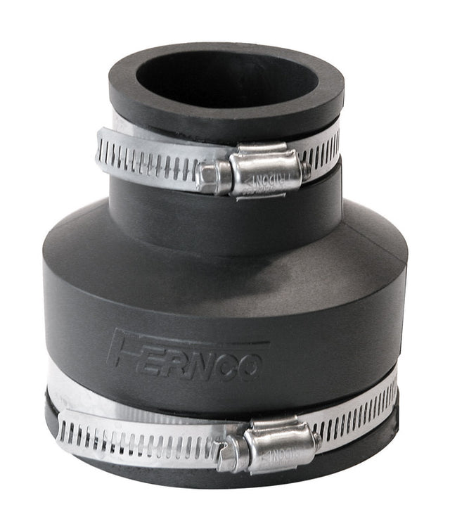 Fernco Schedule 40 3 in. Hub each X 1-1/2 in. D Hub PVC Flexible Coupling 1 pk