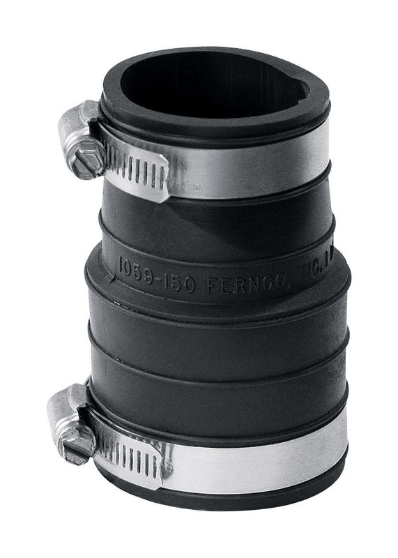 Fernco Schedule 40 1-1/2 in. Socket X 1-1/2 in. D Socket PVC Flexible Coupling 1 pk