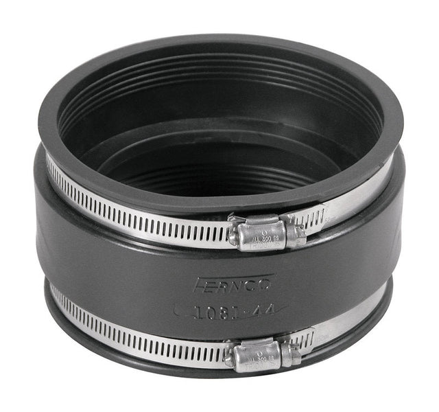 Fernco Schedule 40 4 in. Hub X 4 in. D PVC Flexible Coupling 1 pk