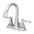 OakBrook Chrome Two-Handle Bathroom Sink Faucet 4 in.