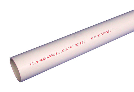 Charlotte Pipe Schedule 40 PVC Pipe 3/4 in. D X 5 ft. L Plain End 480 psi