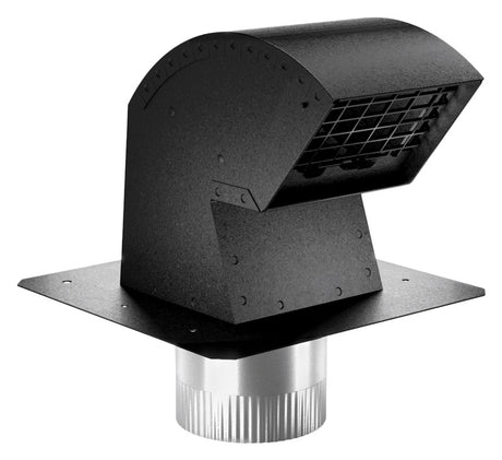 Imperial R2 9 in. L X 4 in. D Black/Silver Aluminum Roof Cap with Collar