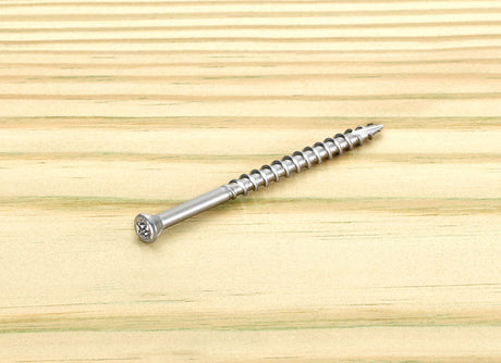 Starborn Deckfast No. 7 X 2-1/4 in. L Silver Star Trim Head Deck Screws 1 lb