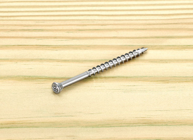 Starborn Deckfast No. 7 X 2-1/4 in. L Silver Star Trim Head Deck Screws 75 pk