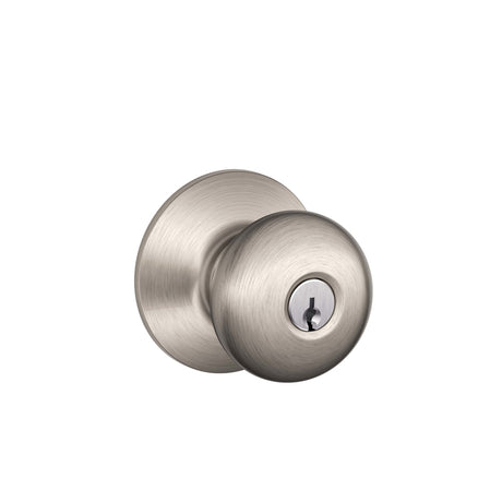 Schlage Plymouth Satin Nickel Entry Knobs Key: K4 1-3/4 in.