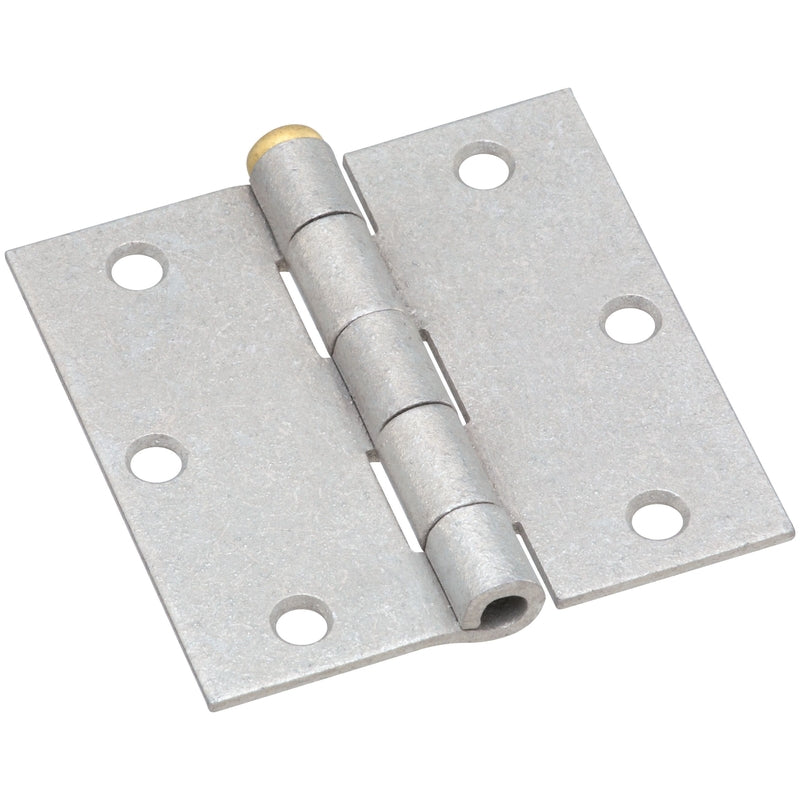 National Hardware 3-1/2 in. W X 3-1/2 in. L Galvanized Silver Steel Broad Hinge 2 pk