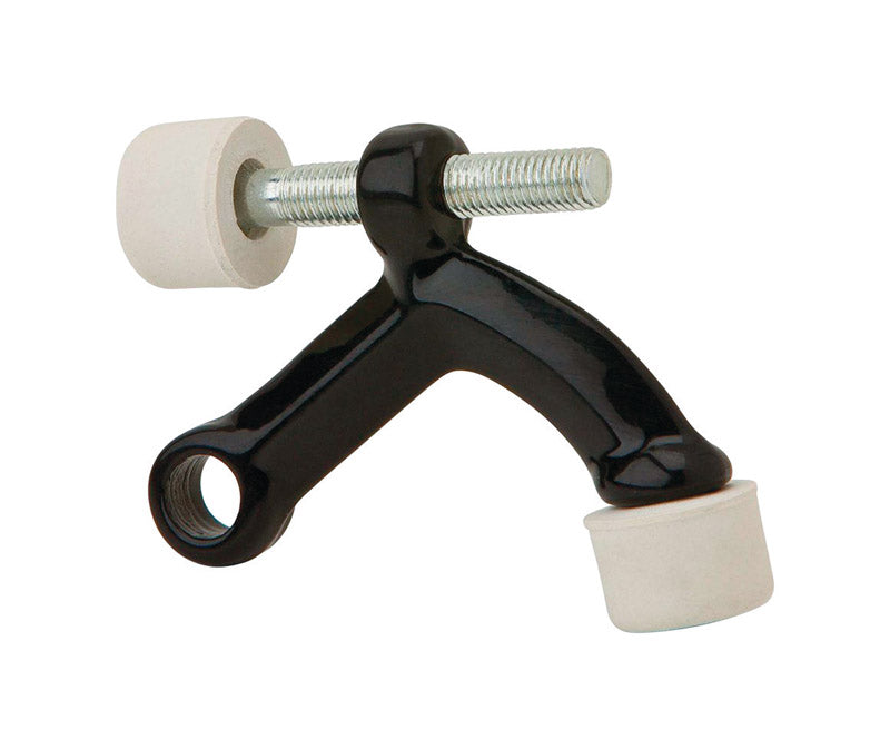 Ives Aluminum Black Hinge Pin Door Stop Mounts to door