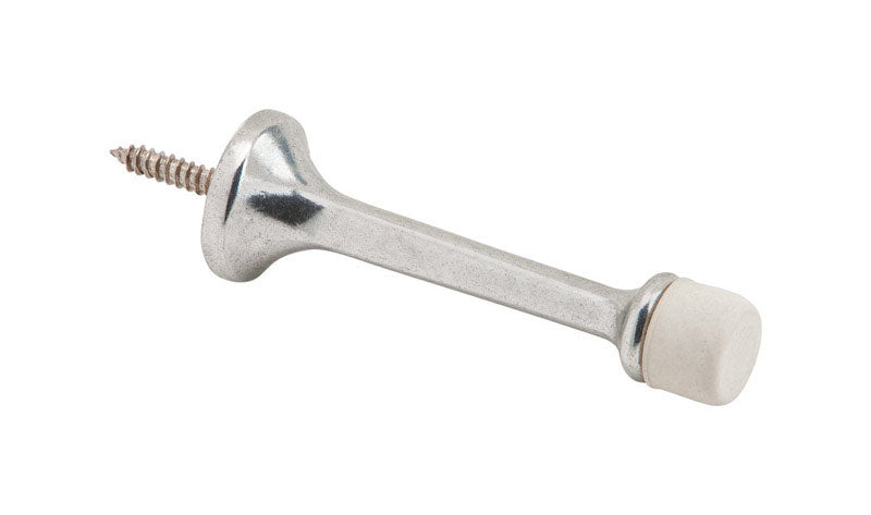 Ives 3-3/16 in. W X 7/8 in. L Aluminum Metallic Door Stop Mounts to wall