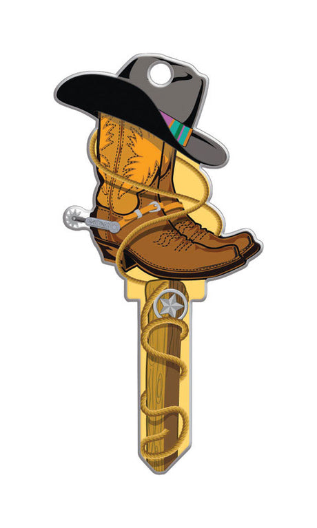 Lucky Line Key Shapes Cowboy House Key Blank Double For Kwikset KW1/11