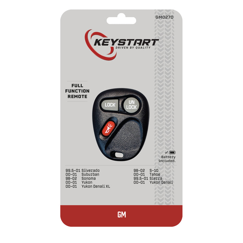 KeyStart Self Programmable Remote Automotive Replacement Key GM027 Double For GM