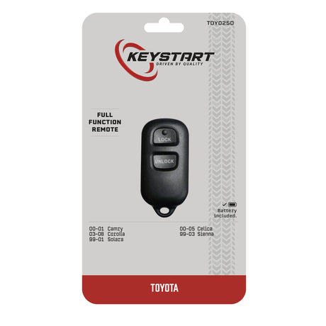 KeyStart Self Programmable Remote Automotive Replacement Key TOY025 Double For Toyota