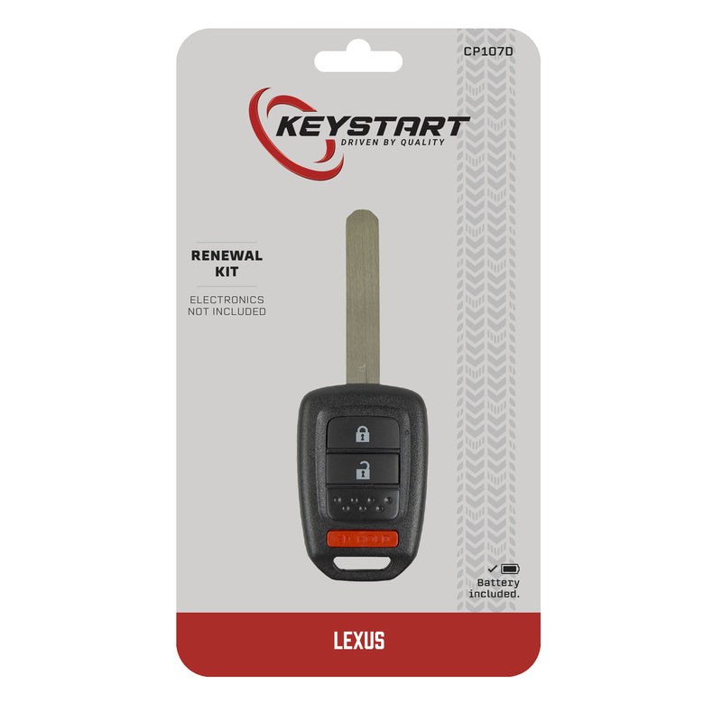 KeyStart Renewal KitAdvanced Remote Automotive Replacement Key CP107 Double For Honda