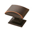 Amerock Candler Rectangle Cabinet Knob 1-1/8 in. Oil Rubbed Bronze 1 pk