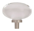 Amerock Glacio Oval Cabinet Knob 1-3/16 in. Satin Nickel 1 pk