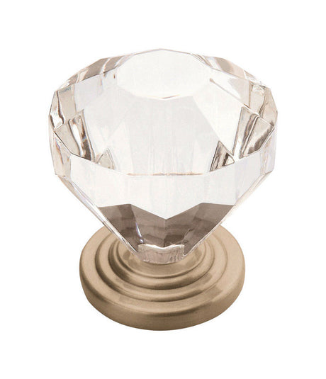 Amerock Traditional Classics Cabinet Knob 1-1/4 in. D 1-3/8 in. Satin Nickel 1 pk
