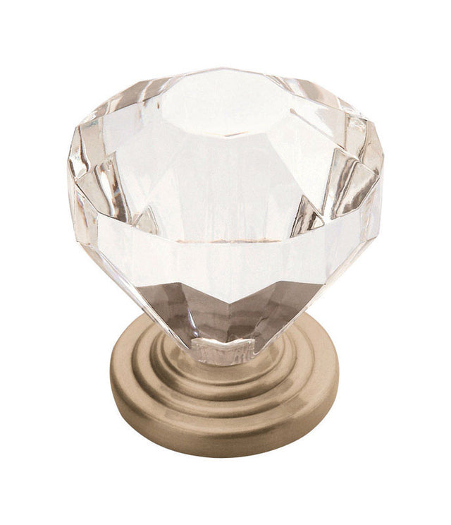 Amerock Traditional Classics Cabinet Knob 1-1/4 in. D 1-3/8 in. Satin Nickel 1 pk