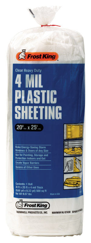 Frost King Plastic Sheeting 4 mil X 20 ft. W X 25 ft. L Plastic White 1