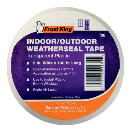 Frost King Clear Indoor and Outdoor Weatherseal Tape 2 in. W X 100 ft. L